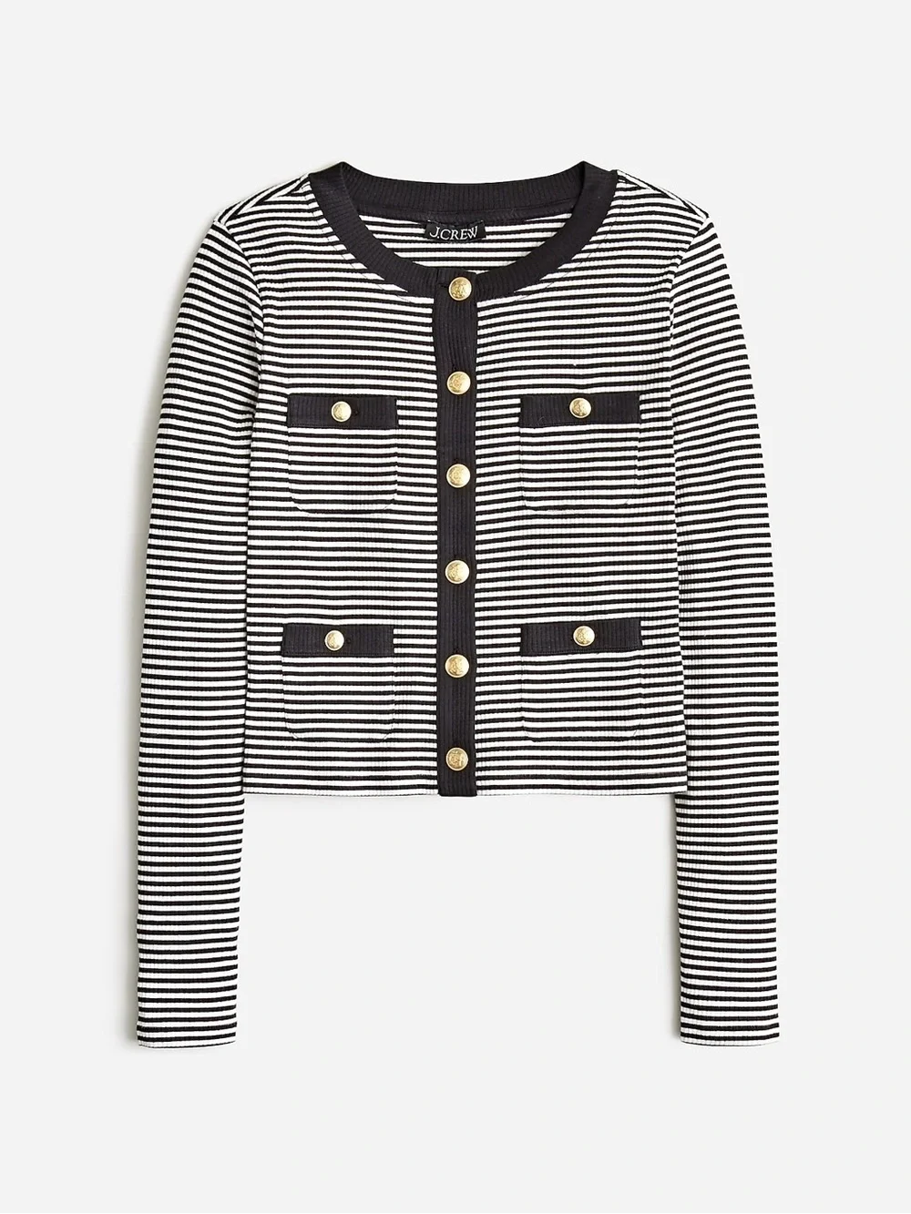 J. Crew Vintage rib lady jacket in stripe